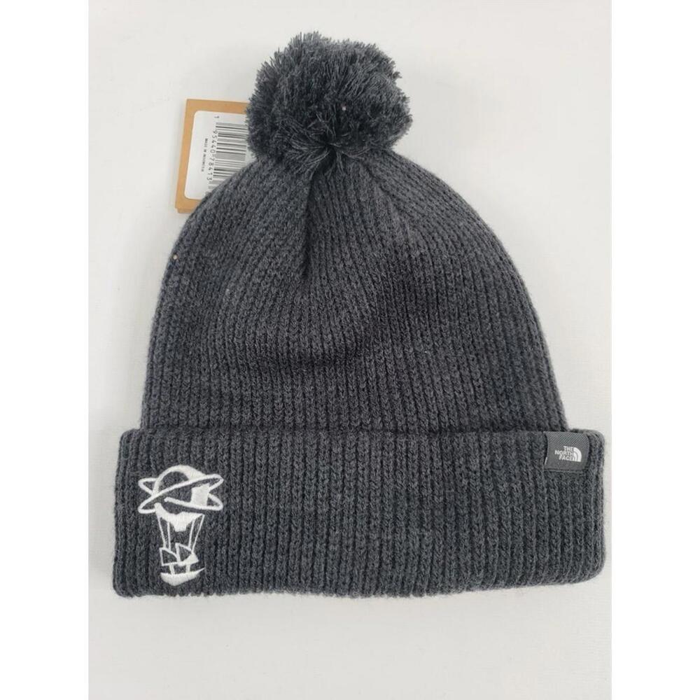 The North Face Pom Beanie Hat - Unisex Black Heather